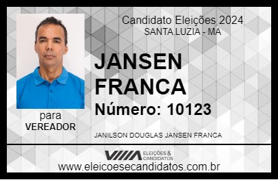 Candidato JANSEN FRANCA 2024 - SANTA LUZIA - Eleições