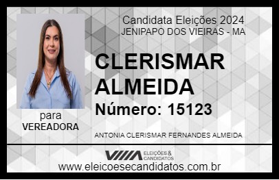 Candidato CLERISMAR ALMEIDA 2024 - JENIPAPO DOS VIEIRAS - Eleições