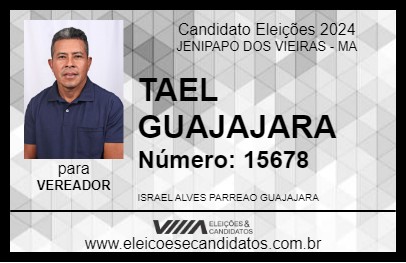 Candidato TAEL GUAJAJARA 2024 - JENIPAPO DOS VIEIRAS - Eleições