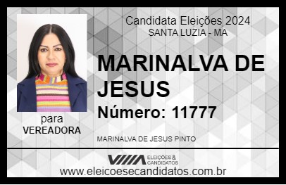 Candidato MARINALVA DE JESUS 2024 - SANTA LUZIA - Eleições