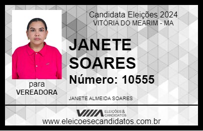 Candidato JANETE SOARES 2024 - VITÓRIA DO MEARIM - Eleições