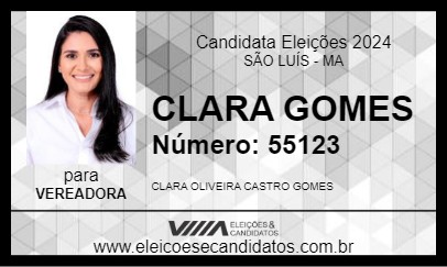 Candidato CLARA GOMES 2024 - SÃO LUÍS - Eleições