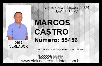 Candidato MARCOS CASTRO 2024 - SÃO LUÍS - Eleições