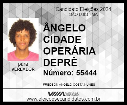 Candidato ÂNGELO CIDADE OPERÁRIA DEPRÊ 2024 - SÃO LUÍS - Eleições