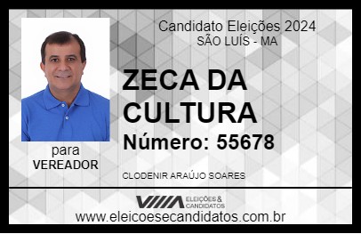 Candidato ZECA DA CULTURA 2024 - SÃO LUÍS - Eleições