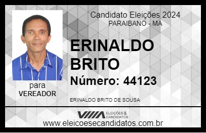 Candidato ERINALDO BRITO 2024 - PARAIBANO - Eleições