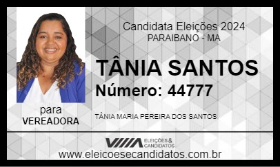 Candidato TÂNIA SANTOS 2024 - PARAIBANO - Eleições