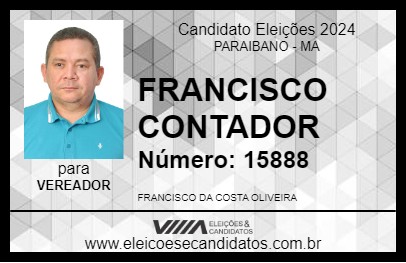 Candidato FRANCISCO CONTADOR 2024 - PARAIBANO - Eleições