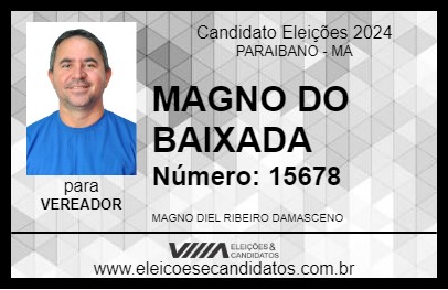 Candidato MAGNO DO BAIXADA 2024 - PARAIBANO - Eleições