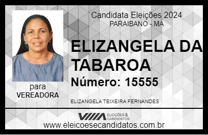 Candidato ELIZANGELA DA TABAROA 2024 - PARAIBANO - Eleições