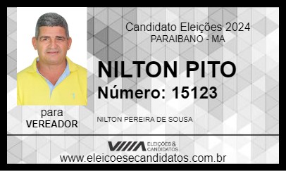 Candidato NILTON PITO 2024 - PARAIBANO - Eleições