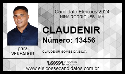 Candidato CLAUDENIR 2024 - NINA RODRIGUES - Eleições