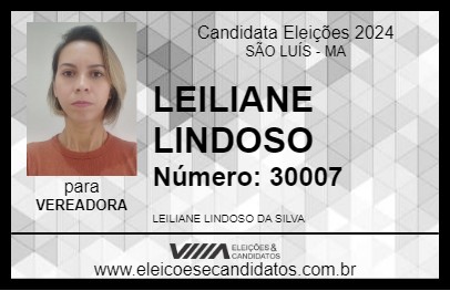 Candidato LEILIANE LINDOSO 2024 - SÃO LUÍS - Eleições