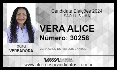 Candidato VERA ALICE 2024 - SÃO LUÍS - Eleições