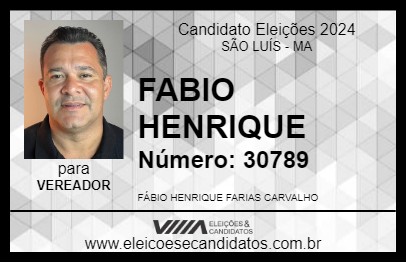 Candidato FABIO HENRIQUE 2024 - SÃO LUÍS - Eleições