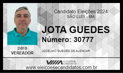 Candidato JOTA GUEDES 2024 - SÃO LUÍS - Eleições