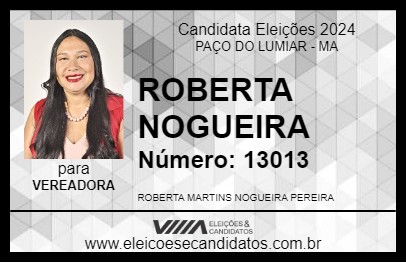 Candidato ROBERTA NOGUEIRA 2024 - PAÇO DO LUMIAR - Eleições