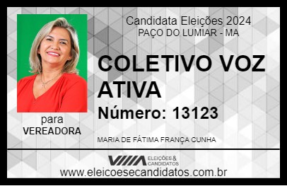 Candidato COLETIVO VOZ ATIVA 2024 - PAÇO DO LUMIAR - Eleições