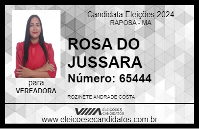 Candidato ROSA DO JUSSARA 2024 - RAPOSA - Eleições