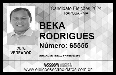 Candidato BEKA RODRIGUES 2024 - RAPOSA - Eleições