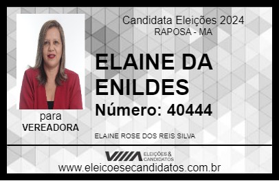 Candidato ELAINE DA ENILDES 2024 - RAPOSA - Eleições