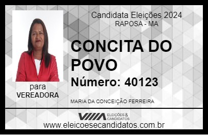 Candidato CONCITA DO POVO 2024 - RAPOSA - Eleições