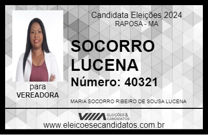 Candidato SOCORRO LUCENA 2024 - RAPOSA - Eleições