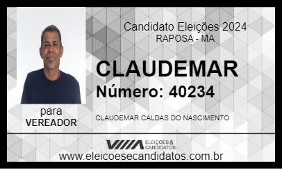 Candidato CLAUDEMAR 2024 - RAPOSA - Eleições