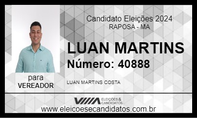 Candidato LUAN MARTINS 2024 - RAPOSA - Eleições