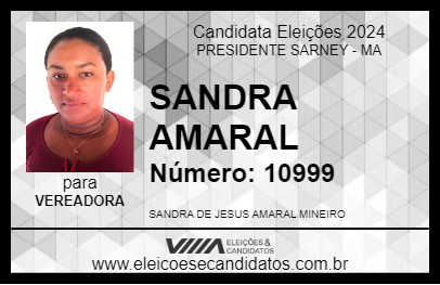 Candidato SANDRA AMARAL 2024 - PRESIDENTE SARNEY - Eleições