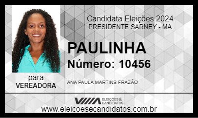 Candidato PAULINHA 2024 - PRESIDENTE SARNEY - Eleições