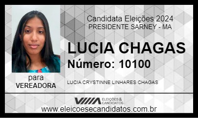 Candidato LUCIA CHAGAS 2024 - PRESIDENTE SARNEY - Eleições