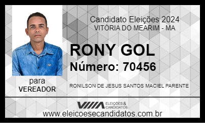 Candidato RONY GOL 2024 - VITÓRIA DO MEARIM - Eleições