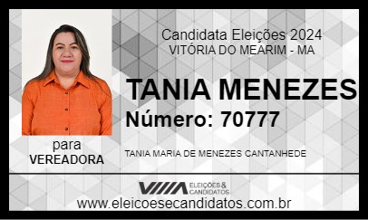 Candidato TANIA MENEZES 2024 - VITÓRIA DO MEARIM - Eleições