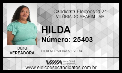 Candidato HILDA 2024 - VITÓRIA DO MEARIM - Eleições