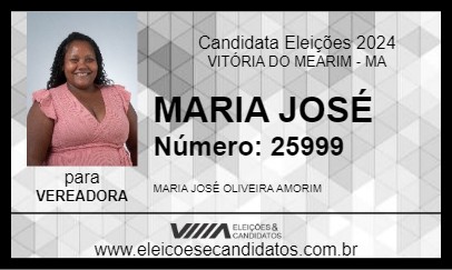 Candidato MARIA JOSÉ 2024 - VITÓRIA DO MEARIM - Eleições