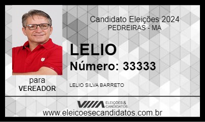 Candidato LELIO 2024 - PEDREIRAS - Eleições