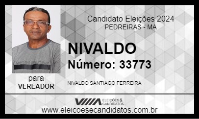 Candidato NIVALDO 2024 - PEDREIRAS - Eleições