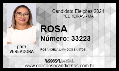 Candidato ROSA 2024 - PEDREIRAS - Eleições