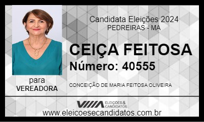 Candidato CEIÇA FEITOSA 2024 - PEDREIRAS - Eleições