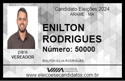 Candidato ENILTON RODRIGUES 2024 - ARAME - Eleições