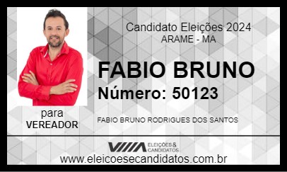 Candidato FABIO BRUNO 2024 - ARAME - Eleições