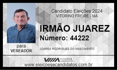 Candidato IRMÃO JUAREZ 2024 - VITORINO FREIRE - Eleições