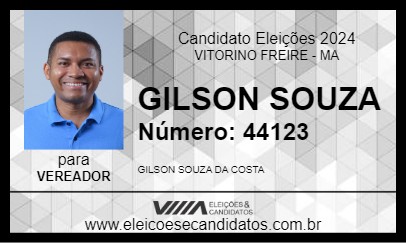 Candidato GILSON SOUZA 2024 - VITORINO FREIRE - Eleições