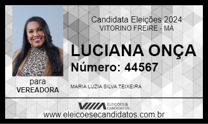 Candidato LUCIANA ONÇA 2024 - VITORINO FREIRE - Eleições