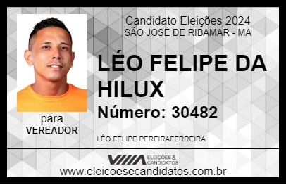 Candidato LÉO FELIPE DA HILUX 2024 - SÃO JOSÉ DE RIBAMAR - Eleições