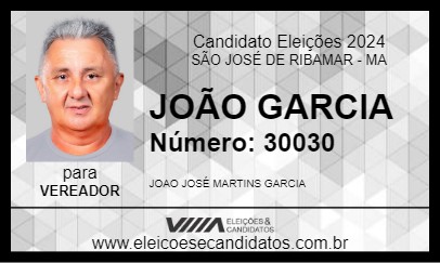 Candidato JOÃO GARCIA 2024 - SÃO JOSÉ DE RIBAMAR - Eleições