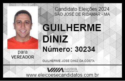 Candidato GUILHERME DINIZ 2024 - SÃO JOSÉ DE RIBAMAR - Eleições