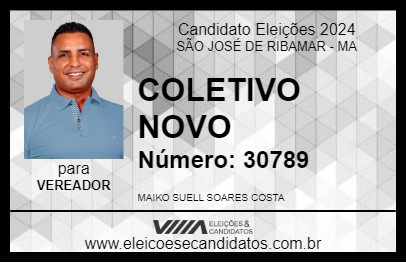 Candidato SUELL DO COLETIVO NOVO 2024 - SÃO JOSÉ DE RIBAMAR - Eleições