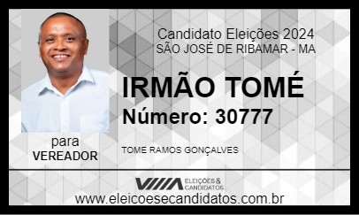 Candidato IRMÃO TOMÉ 2024 - SÃO JOSÉ DE RIBAMAR - Eleições